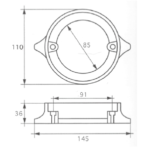 VOLVO PENTA用ジンク　ジンクリング　280DP/290DP用　社外品