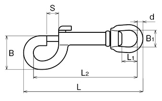 ステンレス製　スイベルスナップ