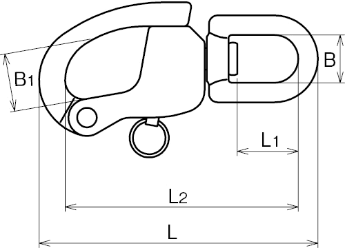 ステンレス製　スナップシャックル