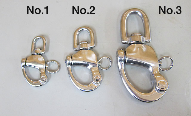 ステンレス製　スナップシャックル 