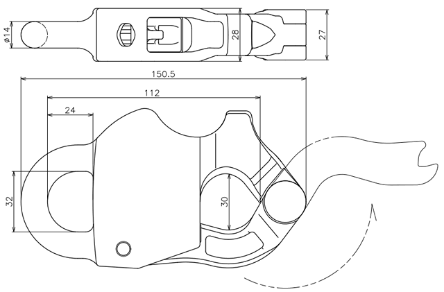 ステンレス製　オートシャックル?型 PAT. 漁具 まき網用金具
