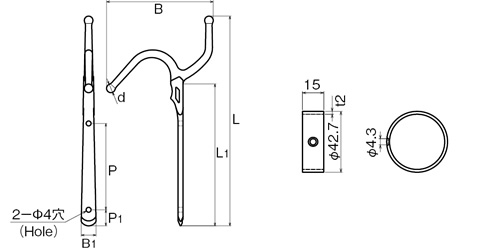 ステンレス製　ボートハッカー　リング付