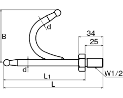 ボートハッカー捻み込式　グラスファイバージョイントポール