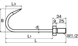 シビカギ捻み込式　ジョイントポール接続用パーツ