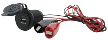 BMO ＵＳＢチャージャーソケットワニ口ケーブル付