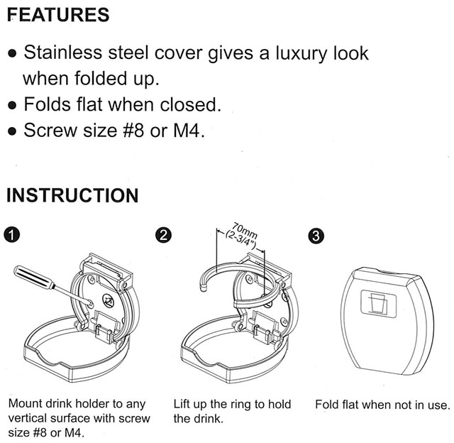 ドリンクホルダー折りたたみ式 9511716