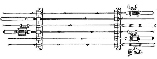 ロッドハンガー6連 （フォームロッドホルダー） FRH1PDP