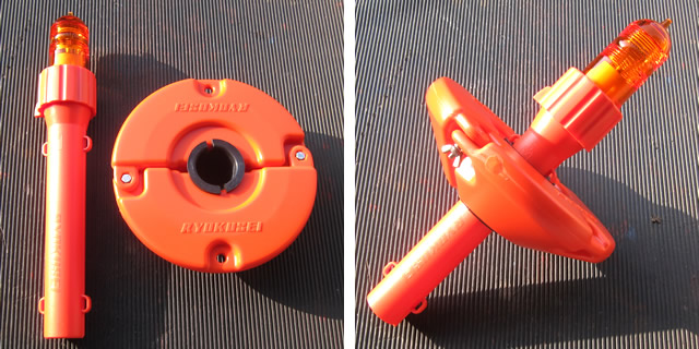 緑星社 乾電池式 小型標識灯RX-2LED型 RX-2LEDF型　航路標識　シーライト